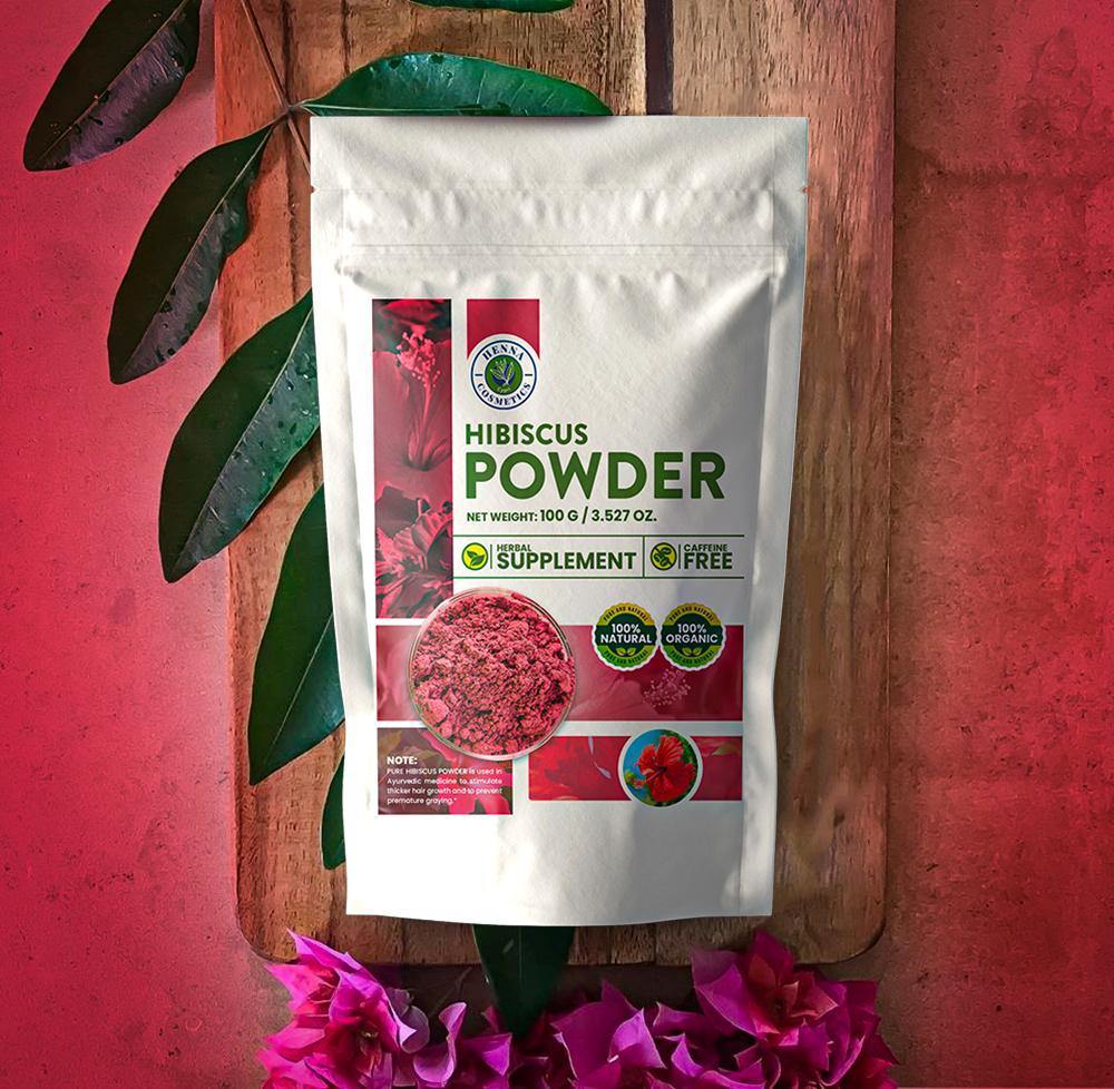 Hibiscus Powder for Tea, Skin & Hair Moisture! - Henna Cosmetics