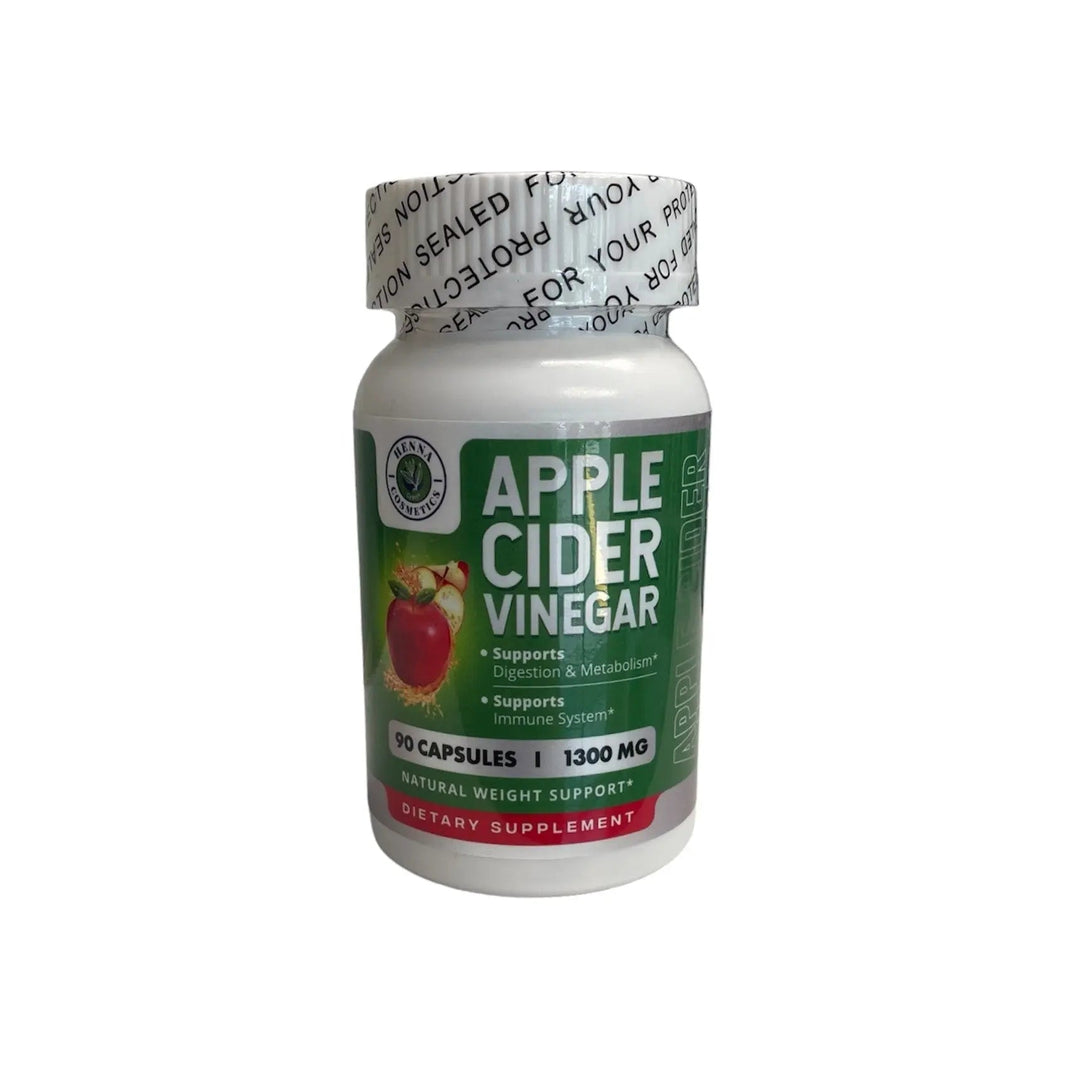 ACV Apple Cider Vinegar Capsules 1300 mg per Serving - Supports Weight Management, Detox & Digestion - Enhanced with Cayenne Pepper & Ginger - Non-GMO, Gluten-Free, 120 Capsules - Henna Cosmetics