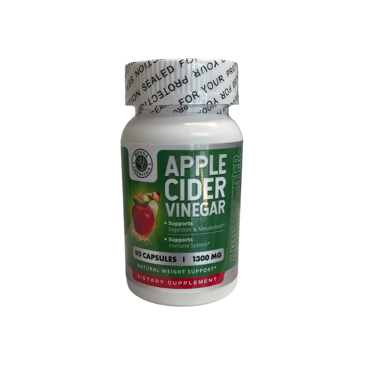 ACV Apple Cider Vinegar Capsules 1300 mg per Serving - Supports Weight Management, Detox & Digestion - Enhanced with Cayenne Pepper & Ginger - Non-GMO, Gluten-Free, 120 Capsules - Henna Cosmetics