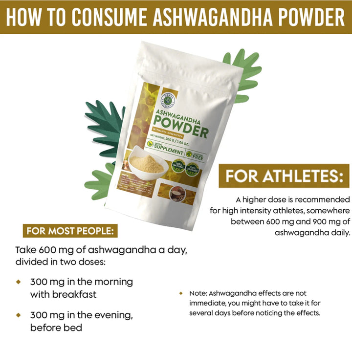 Ashwagandha Powder (Withania Somnifera) 100 Grams (3.53 oz.) - Henna Cosmetics