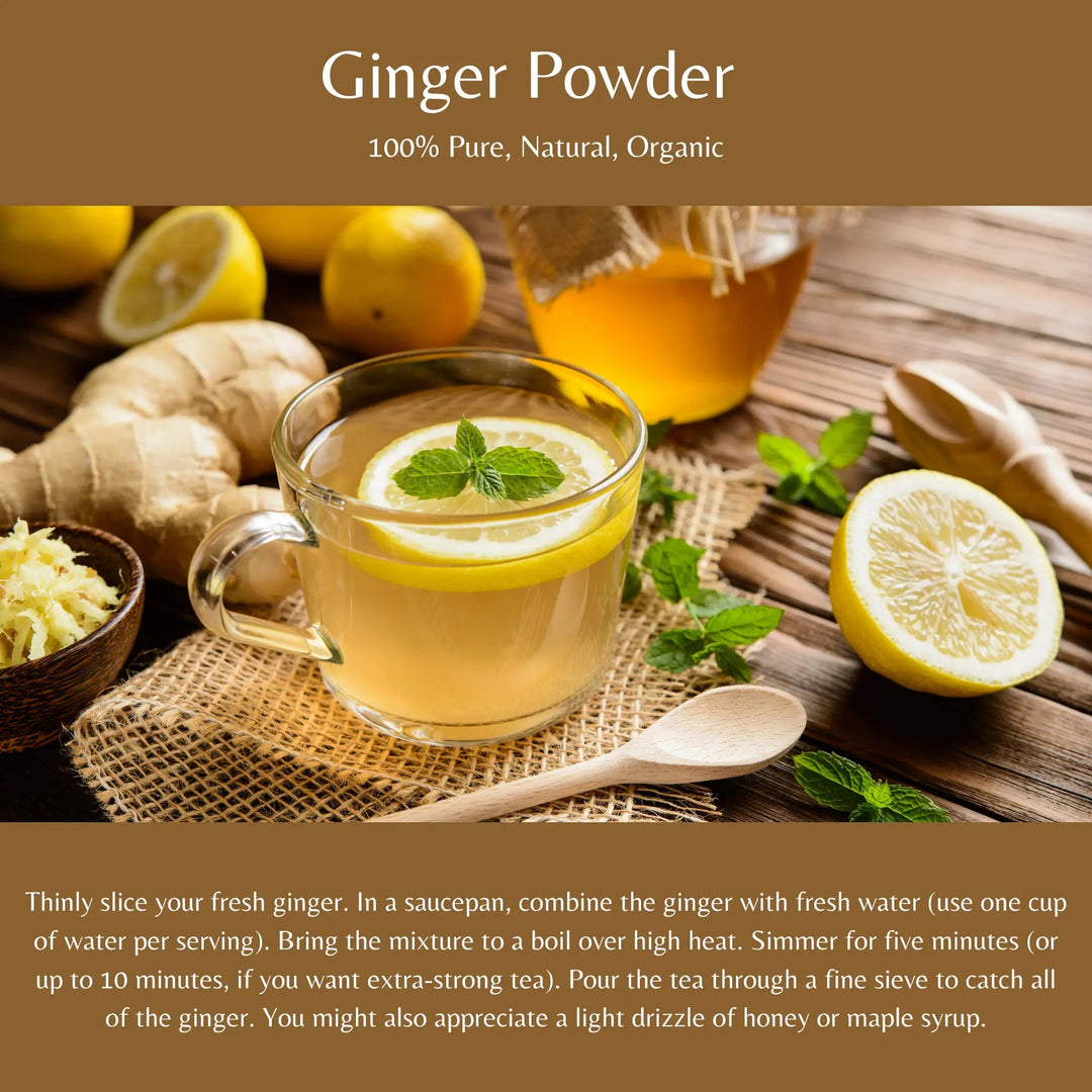 Ginger Powder 200 Grams (7.05 oz.) Spice and Herbal Supplement - Henna Cosmetics