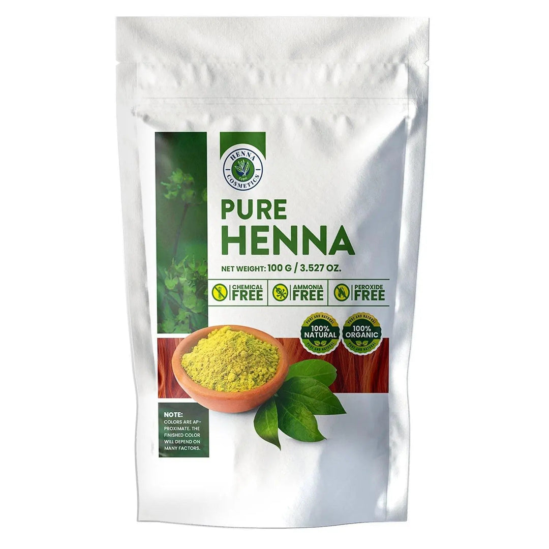 Pure Henna Powder, Hair Dye 100 Grams + Pure Indigo Powder 100 Grams. (Bundle for Gray Hair) - Henna Cosmetics