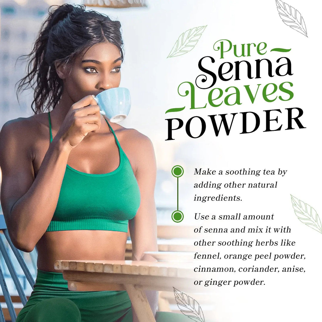 Senna Leaves Powder 100 Grams (3.53 oz.) Herbal Supplement - Henna Cosmetics