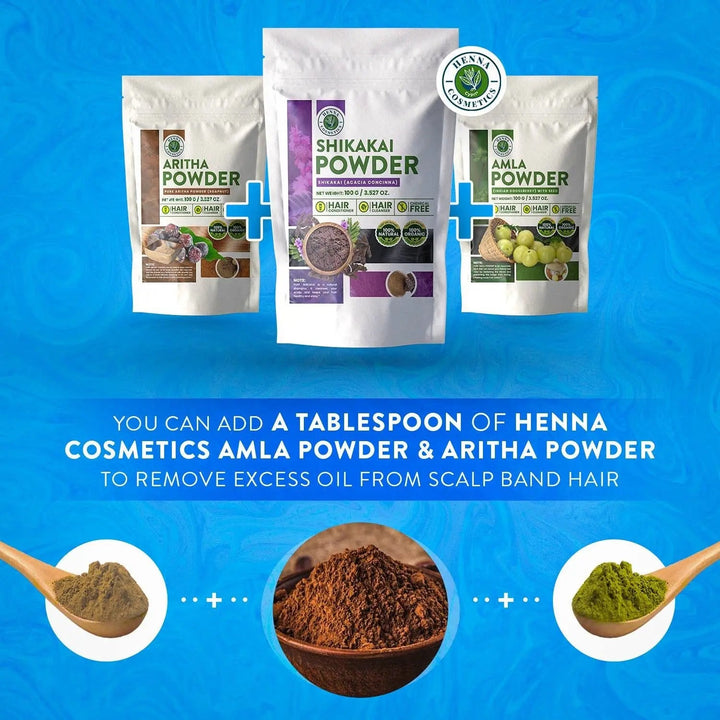 Soapnut Powder (Aritha) 100 Grams (3.23 oz.)  Hair & Skin Conditioner and Cleanser - Henna Cosmetics